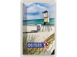 Vianmo Insegna Di Latta 18X12 Cm Ostsee Strand Rettungsschwimmer