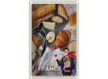 Vianmo Insegna Di Latta 18X12 Cm Frankreich Camembert Croissant Birne