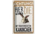 Vianmo Insegna Di Latta 30X20 Cm Tiere Achtung Hier Kaninchen