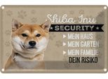 Vianmo Insegna Di Latta 20X30 Cm Shiba Inu Security Dein Risiko