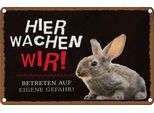 Vianmo Insegna Di Latta 20X30 Cm Tiere Hase Hier Wachen Wir