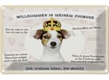 Vianmo Insegna Di Latta 12X18 Cm Tiere Hund Willkommen Wohne Hier