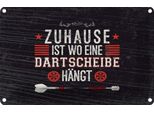 Vianmo Insegna Di Latta 20X30 Cm Zuhause Ist Wo Eine Dartscheibe