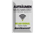 Vianmo Insegna Di Latta 30X20 Cm AufräUmen Erst Wenn Wlan Nicht