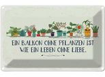 Vianmo Insegna Di Latta 20X30 Cm Balkon Ohne Pflanzen Leben Ohne