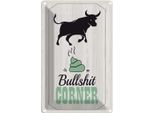 Vianmo Insegna Di Latta 18X12 Cm Bullshit Corner Stier Wanddeko