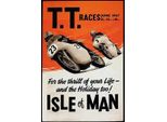 Vianmo Insegna In Legno 18X12 Cm Motorrad Tt Races Isle Of Man