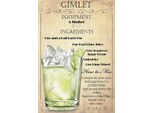 Vianmo Insegna In Legno 18X12 Cm Gimlet Equipment Ingredients
