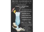 Vianmo Insegna In Legno 18X12 Cm Blue Hawaiian Ingredients