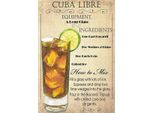 Vianmo Insegna In Legno 18X12 Cm Cuba Libre Equipment Ingredient