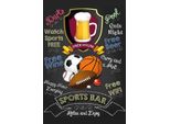Vianmo Insegna In Legno 18X12 Cm Sports Bar Happy Hour Beer Darts