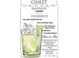 Vianmo Insegna In Legno 18X12 Cm Gimlet Equipment Ingredients