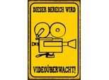 Vianmo Insegna In Legno 18X12 Cm Blechschild Warnschild Bereich VideoüBerwacht