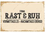 Vianmo Insegna In Legno 12X18 Cm Firma Rast & Rzh Vormittags Zu