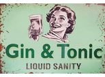 Vianmo Insegna In Legno 12X18 Cm Alkohol Gin & Tonic Liauid Sanity