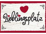 Vianmo Insegna In Legno 12X18 Cm Lieblingsplatz Herz Rot