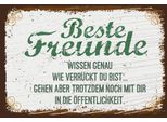 Vianmo Insegna In Legno 12X18 Cm Beste Freunde VerrüCkt Wissen Genau