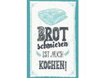 Vianmo Insegna In Legno 18X12 Cm Brot Schmieren Ist Auch Kochen!