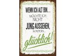 Vianmo Insegna In Legno 18X12 Cm Ich Alt MöChte Jung GlüCklich