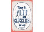 Vianmo Insegna In Legno 18X12 Cm Nimm Dir Zeit Um GlüCklich Sein