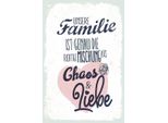 Vianmo Insegna In Legno 18X12 Cm Unsere Familie Chaos Liebe Herz