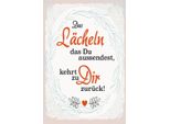 Vianmo Insegna In Legno 18X12 Cm LäCheln Kommt Zu Dir ZurüCk