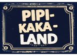 Vianmo Insegna In Legno 12X18 Cm Lustig Pipi-Kaka-Land