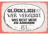 Vianmo Insegna In Legno 12X18 Cm GlüCklich Wer Vergisst