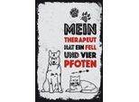 Vianmo Insegna In Legno 18X12 Cm Tiere Mein Therapeut 4 Pfoten