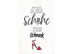 Vianmo Insegna In Legno 18X12 Cm Schuhe Nie Zu Viel Schrank Wenig