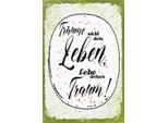 Vianmo Insegna In Legno 18X12 Cm TräUme Nicht Dein Leben Lebe Traum
