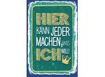 Vianmo Insegna In Legno 18X12 Cm Hier Kann Jeder Machen Was Ich