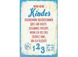 Vianmo Insegna In Legno 18X12 Cm Kinder Wenn Ich Bis Drei ZäHle