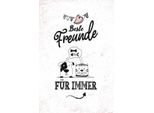 Vianmo Insegna In Legno 18X12 Cm Beste Freunde FüR Immer