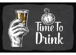 Vianmo Insegna In Legno 12X18 Cm Alkohol Time To Drink