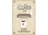 Vianmo Insegna In Legno 18X12 Cm Kaffee Stellt Keine Fragen