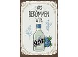 Vianmo Insegna In Legno 18X12 Cm Alkohol Gin Das Bekommen Wir