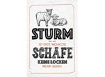 Vianmo Insegna In Legno 18X12 Cm Lustig Sturm Wenn Schafe Locken