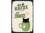 Vianmo Insegna In Legno 18X12 Cm Ohne Katze Ist Haus Kein Zuhause