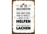 Vianmo Insegna In Legno 18X12 Cm Geschwister Wir Lachen Helfen