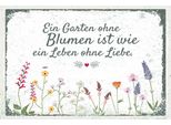 Vianmo Insegna In Legno 12X18 Cm Garten Ohne Blumen Leben Ohne Liebe
