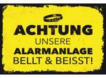 Vianmo Insegna In Legno 12X18 Cm Hund Achtung Unsere Alarmanlage Beisst