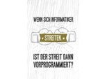 Vianmo Insegna In Legno 18X12 Cm Wenn Sich Informatiker Streiten