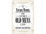 Vianmo Insegna In Legno 18X12 Cm MäNner Old Mens Club Never Happy
