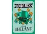 Vianmo Insegna In Legno 18X12 Cm Good Luck From Ireland