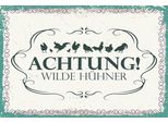 Vianmo Insegna In Legno 12X18 Cm Achtung Wilde HüHner