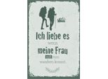 Vianmo Insegna In Legno 18X12 Cm Ich Liebe Meine Frau Mit Wandert