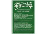 Vianmo Insegna In Legno 30X20 Cm Murphy's Law Anything That Can