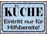 Vianmo Insegna In Legno 20X30 Cm KüChe Eintritt Nur Hilfsbereite