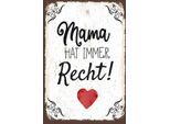 Vianmo Insegna In Legno 18X12 Cm Familie Mama Hat Immer Recht